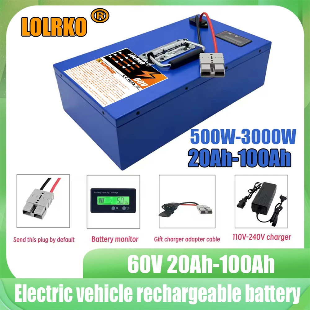 

Air fast transportation 60V 18650 lithium battery 100AH Lithium battery pack，Suitable for motors below 3000W renovation
