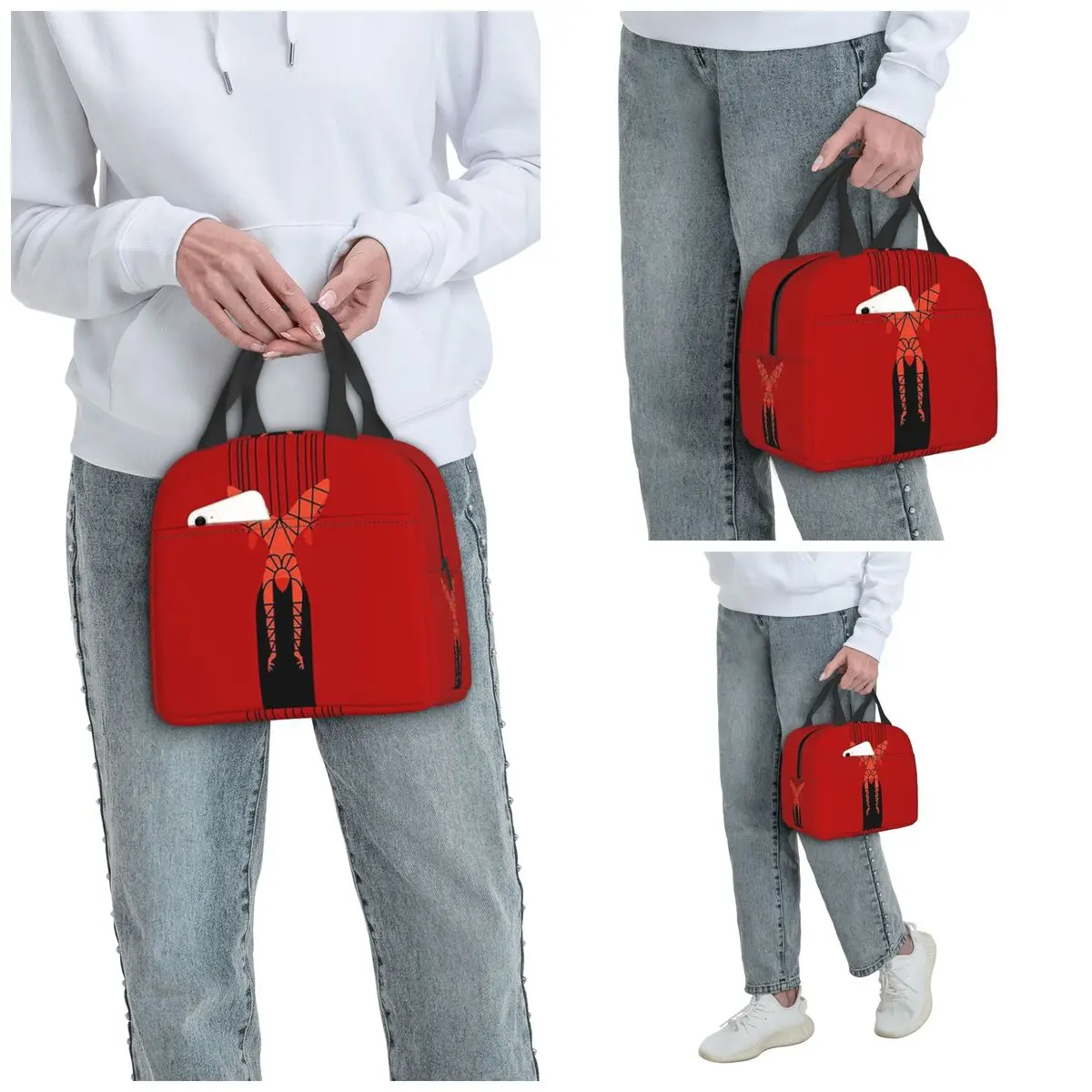 Shibari Bondage Hanging Girl Insulated Lunch Bag for Women Office Cooler Thermal Food Box Tote Portable Lunch Boxes Container