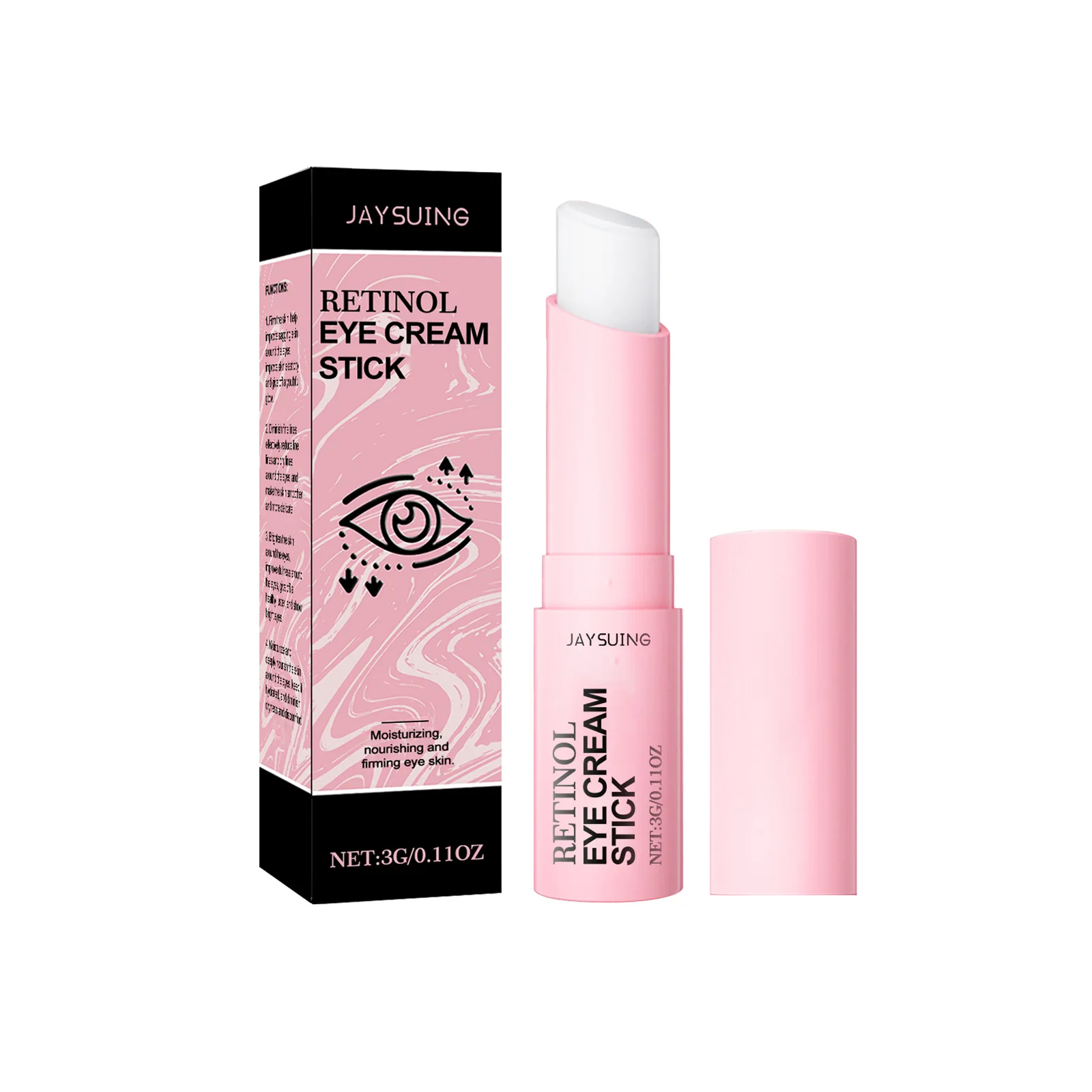 

Jaysuing Retinol Firming Eye Cream Stick, Gentle Care Skin Around the Eyes Hydrating Moisturizing Lifting Eye Cream Stick