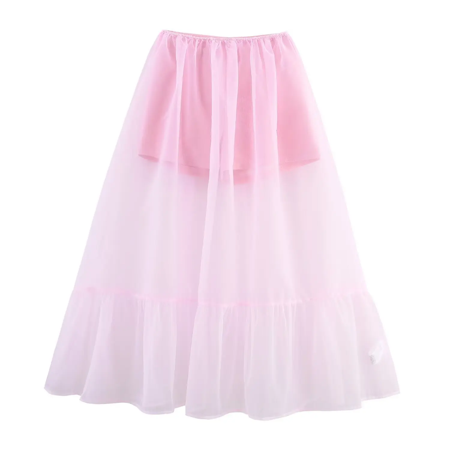 Women 2025 Summer Two Piece Skirt Set Fashionable Coarse Square Button style Vest+Casual Shorts+Chiffon Skirt Set Mujer
