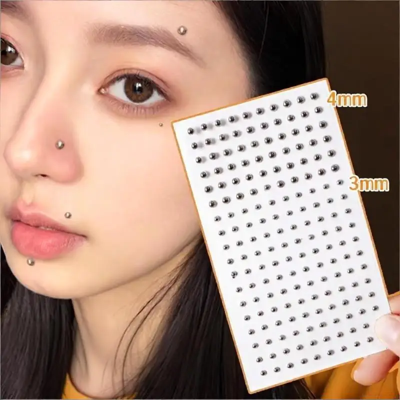 2Pcs Non Piercing Lip Nails Sticker Selfadhesive Fake Lip Nail Eyebrow Nose