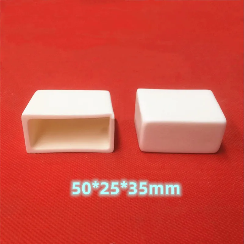 Small Rectangular Aluminum Boat 45*8mm, 50*20mm, 52*25mm, 60*30mm Square Al2O3 99% Purity Alumina Corundum / Ceramic Crucibles