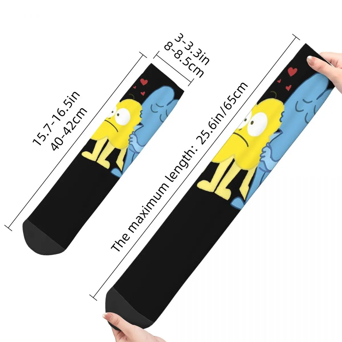 Happy Funny Men\'s Socks Smooch Retro Harajuku Battle for Dream Island BFDI 4 and X Hip HopSeamless Crew Crazy Sock Gift Printed