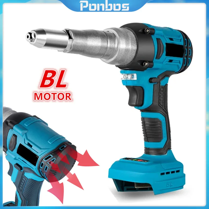 

Brushless Automatic Rechargeable Rivet Gun Rivet Puller Household Rivet Gun Adaptable Makita 18V Battery