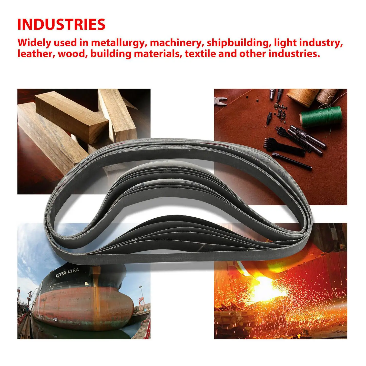 Exquisite-15PCS 1 Inch X 30 Inch 600/800/1000 Grit Sanding Belts Grinding Polishing Aluminum Oxide