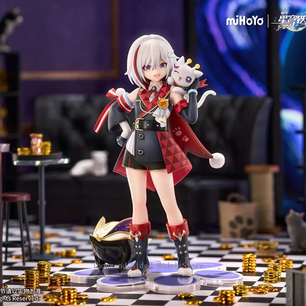 

Original RIBOSE Rise Up+ Honkai: Star Rail Little Cat Series Topaz Numby Action Figure 18CM Nice Collectible Model Decoration