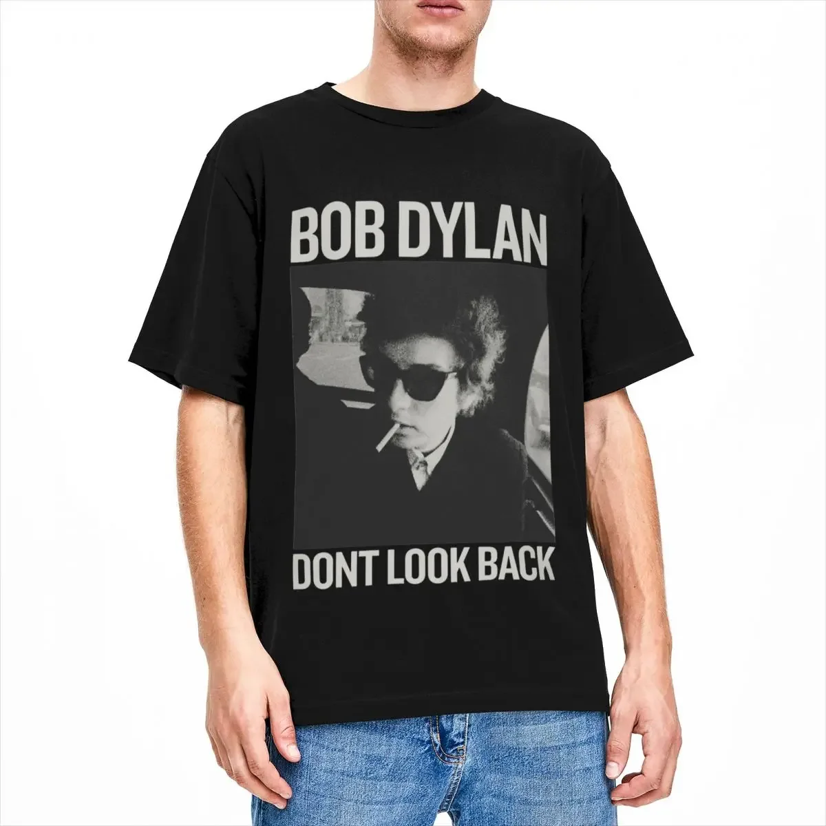 Retro Cool Bob Dylan T Shirts for Men Women 100% Cotton Vintage Crewneck Popular Singer Tee Shirt Short Sleeve Tops New Arrival