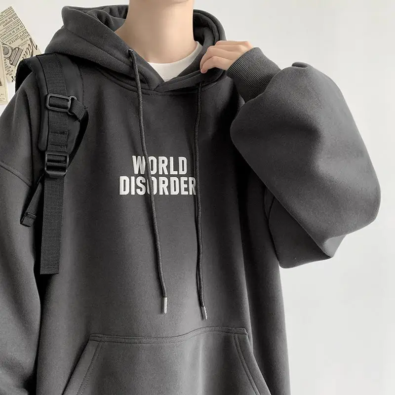 

Худи оверсайз 300 Pou в американском стиле, свободный хлопковый свитшот для молодежи, весна-осень, не мнется...