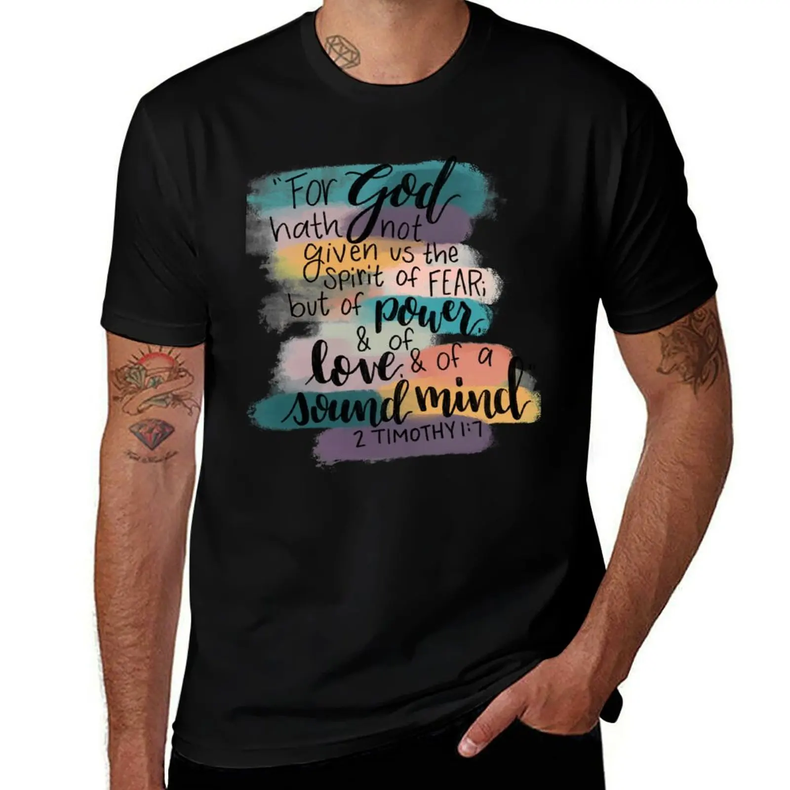 2 Timothy 1:7 T-Shirt Independence Day Short Sleeve T-Shirt
