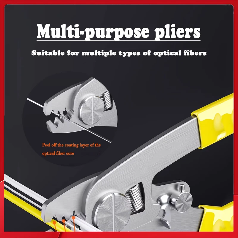 

Stainless steel fiber optic cable stripping pliers Miller pliers CFS-3 three port fiber optic cable stripping pliers Fiber coati