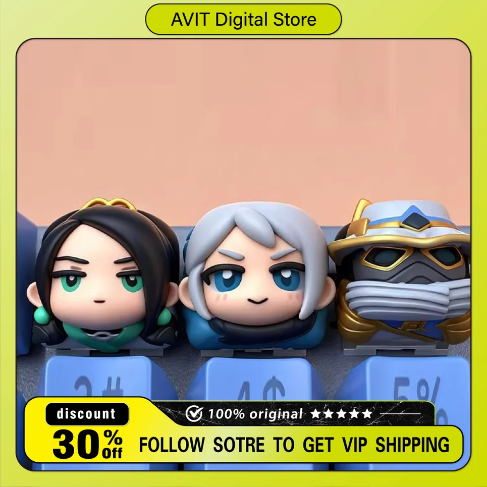 

VALORANT Wingman Jett Keycap DIY Backlit Custom Resin Keycaps Pc Gaming Classic Key Cap Suit Suit Anime ESC Personalized Gifts