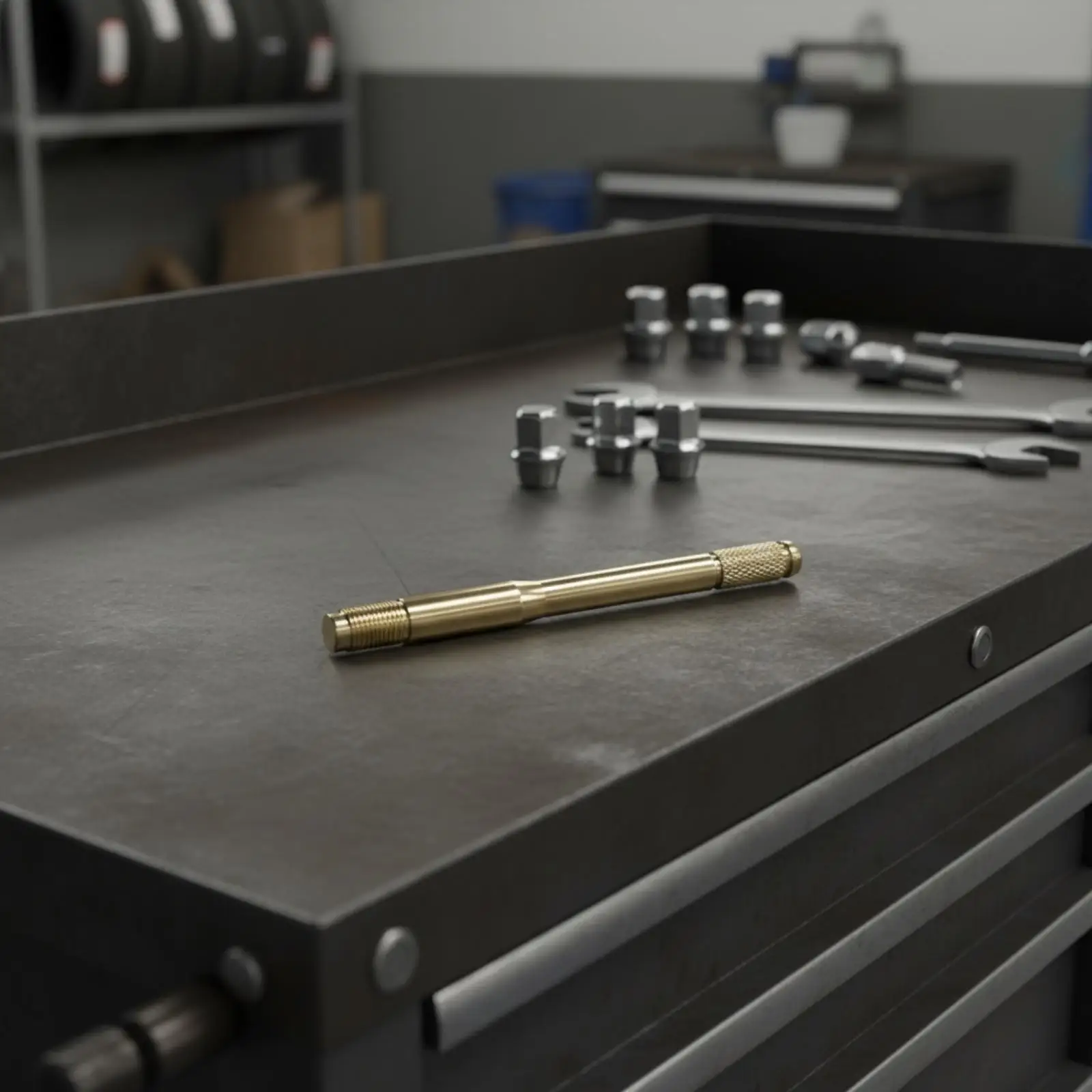 Wheel Alignment Locating Pin Stainless Steel Wheel Alignment Pin with Knurled Graspgold Electroplated for Garage Workers,