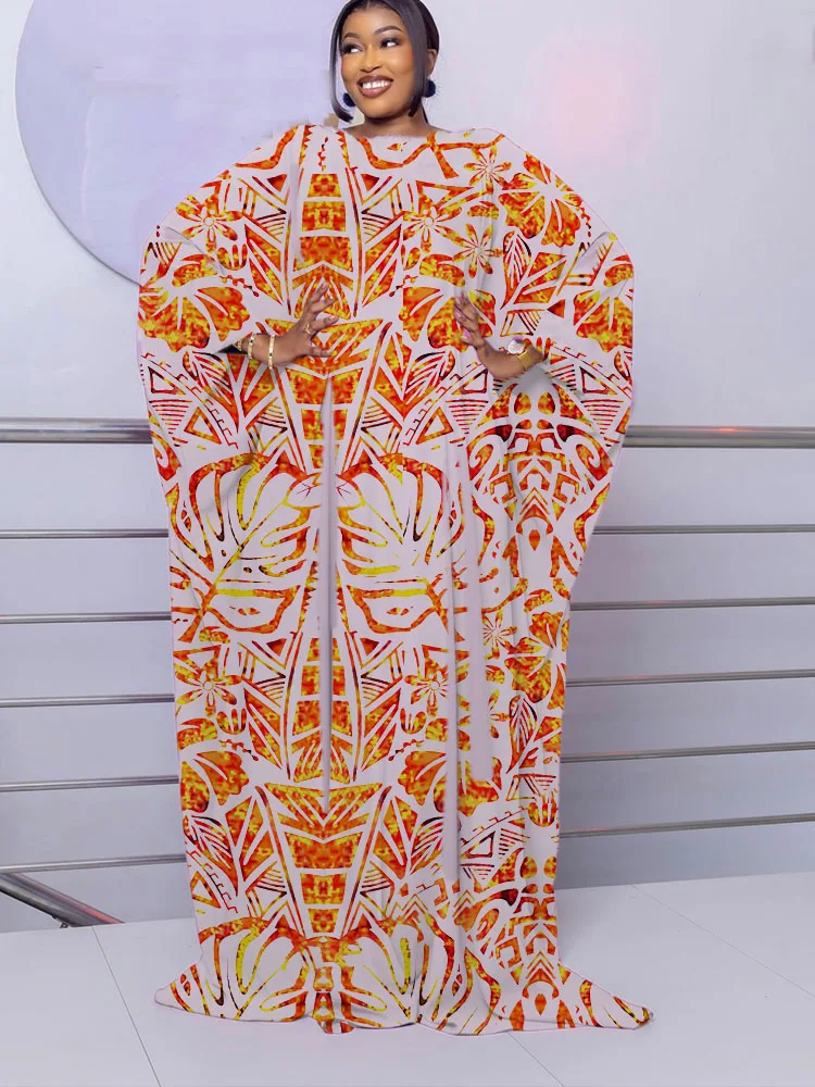 

New Plus Size African Classic Elegant Print Gown, Style for All Seasons Traditional Ritual