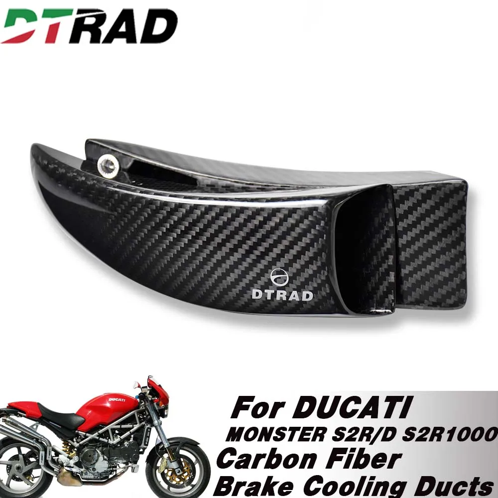 Carbon Fiber Front Brake Disc Air Ducts Cooling System Radiator Channel For DUCATI MONSTER S2R/D 2005-2007 S2R 1000 2006-2008