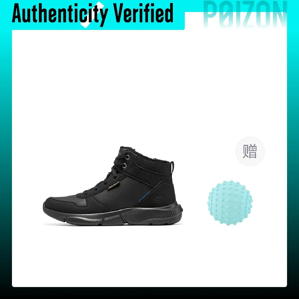 Skechers Ingram Platform High-Top Fleece-Lined Thermal Athletic Shoes Comfortable Versatile Outdoor Insulated Shoes 210788-BBK