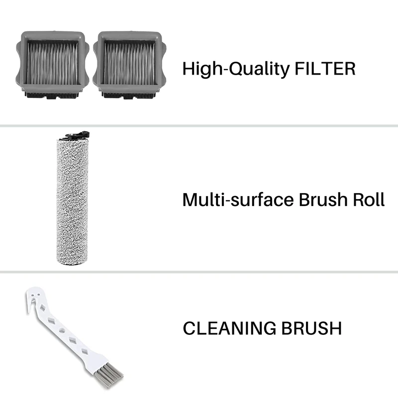 Brush Roll And Vacuum Filter For TINECO IFLOOR, IFLOOR3, Floor One S3 Hardwood Floors Wet Dry Vacuum Cleaner Parts