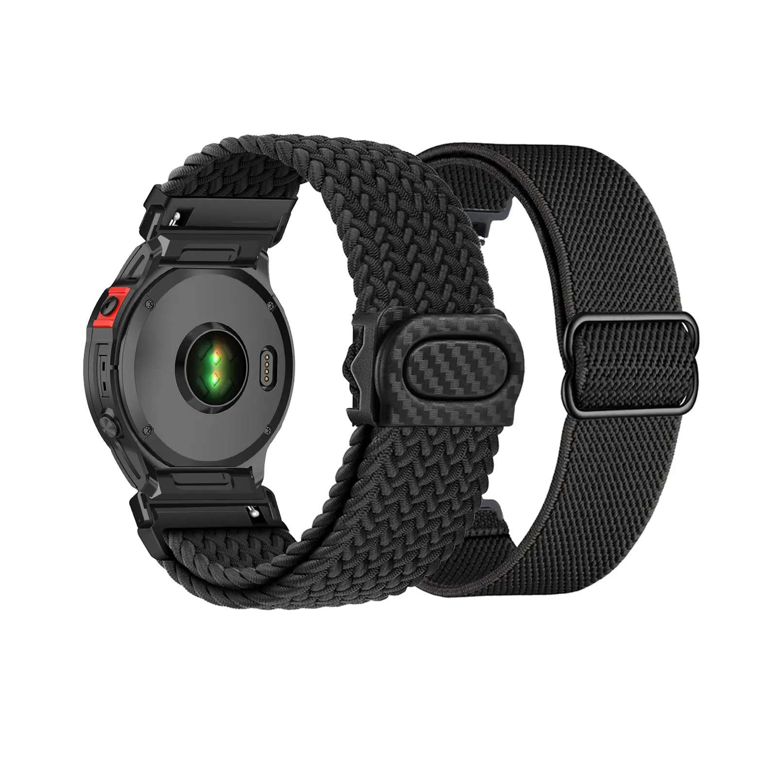 

2 шт. эластичных нейлоновых ремешков для Garmin Fenix 7X Sapphire Solar/Fenix 8 51mm/Epix Pro 51mm/Epix Pro Gen 2 51mm/D2 Delta PX