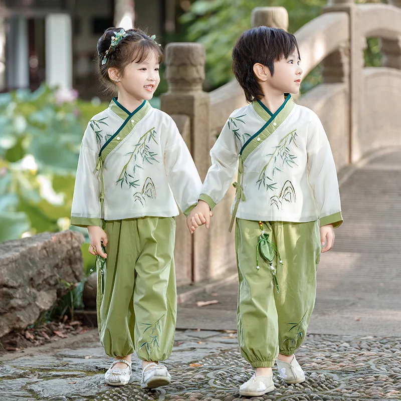 Hanfu-男の子と女の子のための中国のスタイルのコスチューム,スーパーフェアリー,アンティーク,レトロ,子供のためのパフォーマンス服