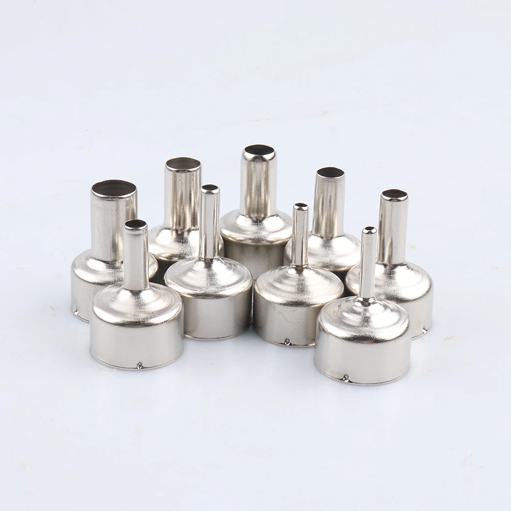 9pcs/set Welding nozzle for hot air gun stainless steel Different sizes nozzles for 8858 8898 858D 8586 Multifunction use nozzle