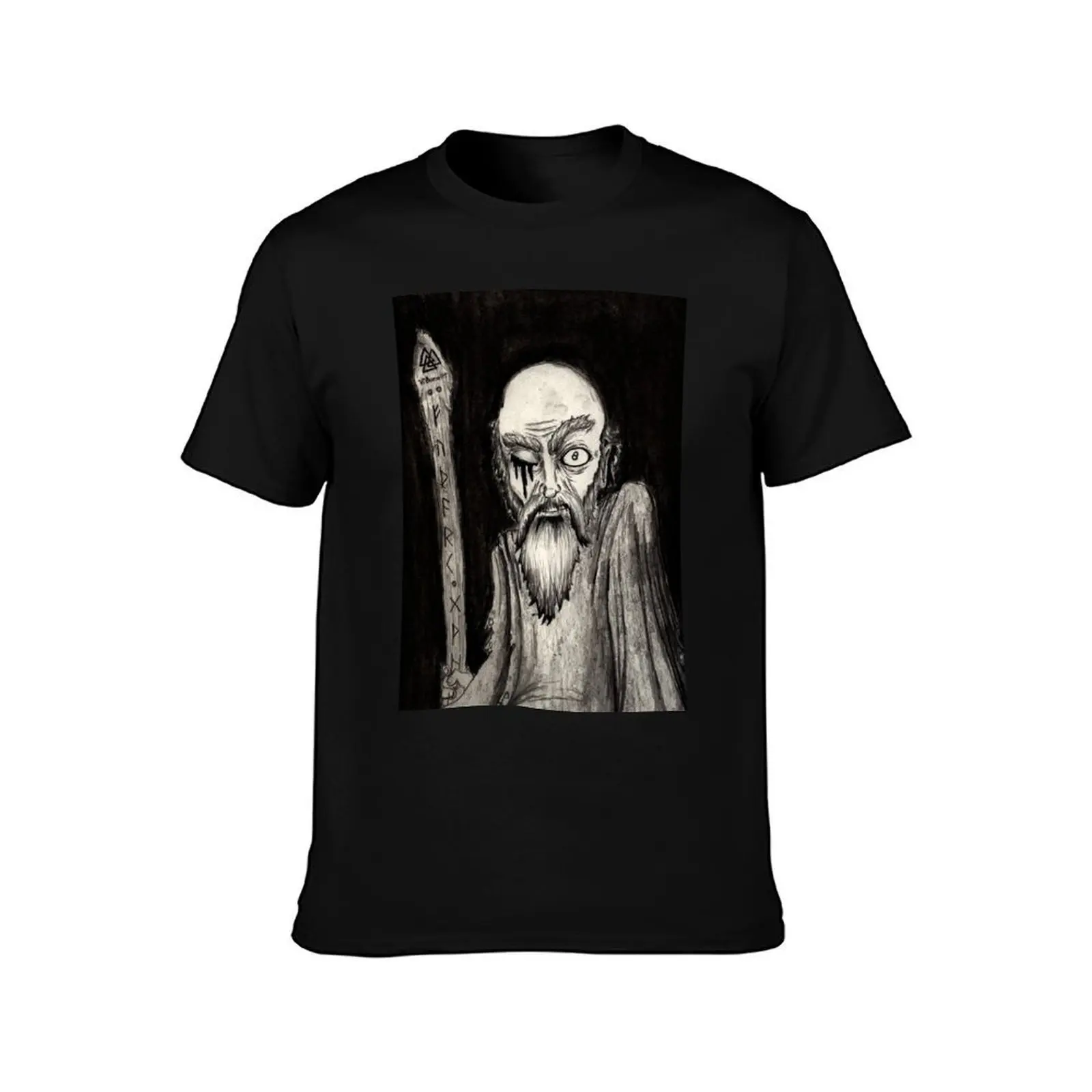 anna? auga? gamall ma?ur-one eyed old man T-Shirt Trendy Casual Short Sleeve Shirt T-Shirt