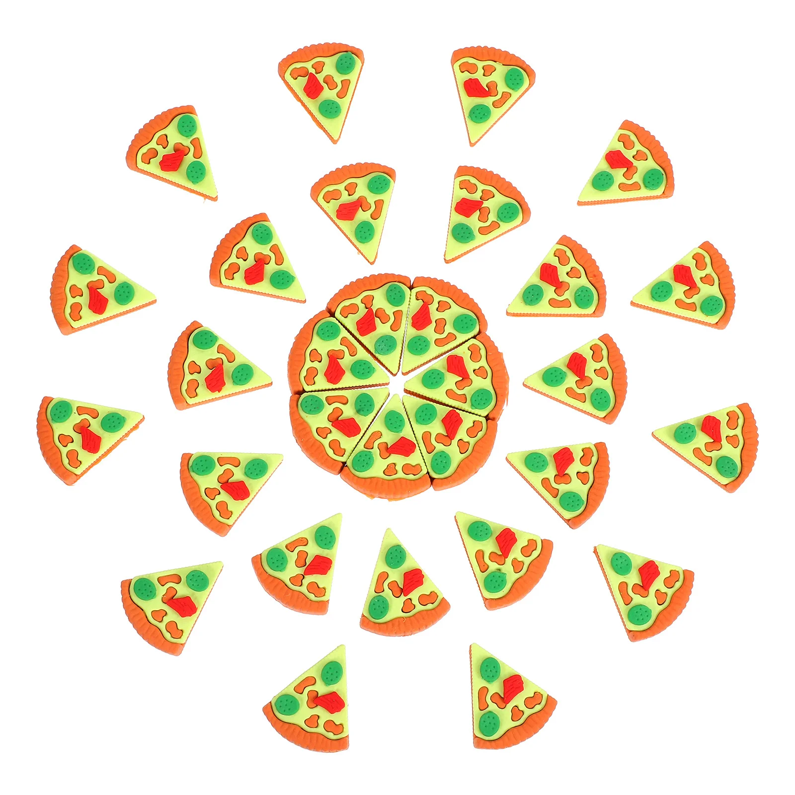

30Pcs Pizza Slice Erasers for Students Adorable Tpr Material Mini Erasers Bulk Classroom Party Favors Kids School Essentials