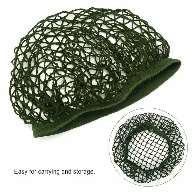 Tactics Helmet Net Cover Green Nylon Camping Hiking for M1 M35 M88 Helmet Camouflage Net Cover Helmet Outdoor Activity Tool