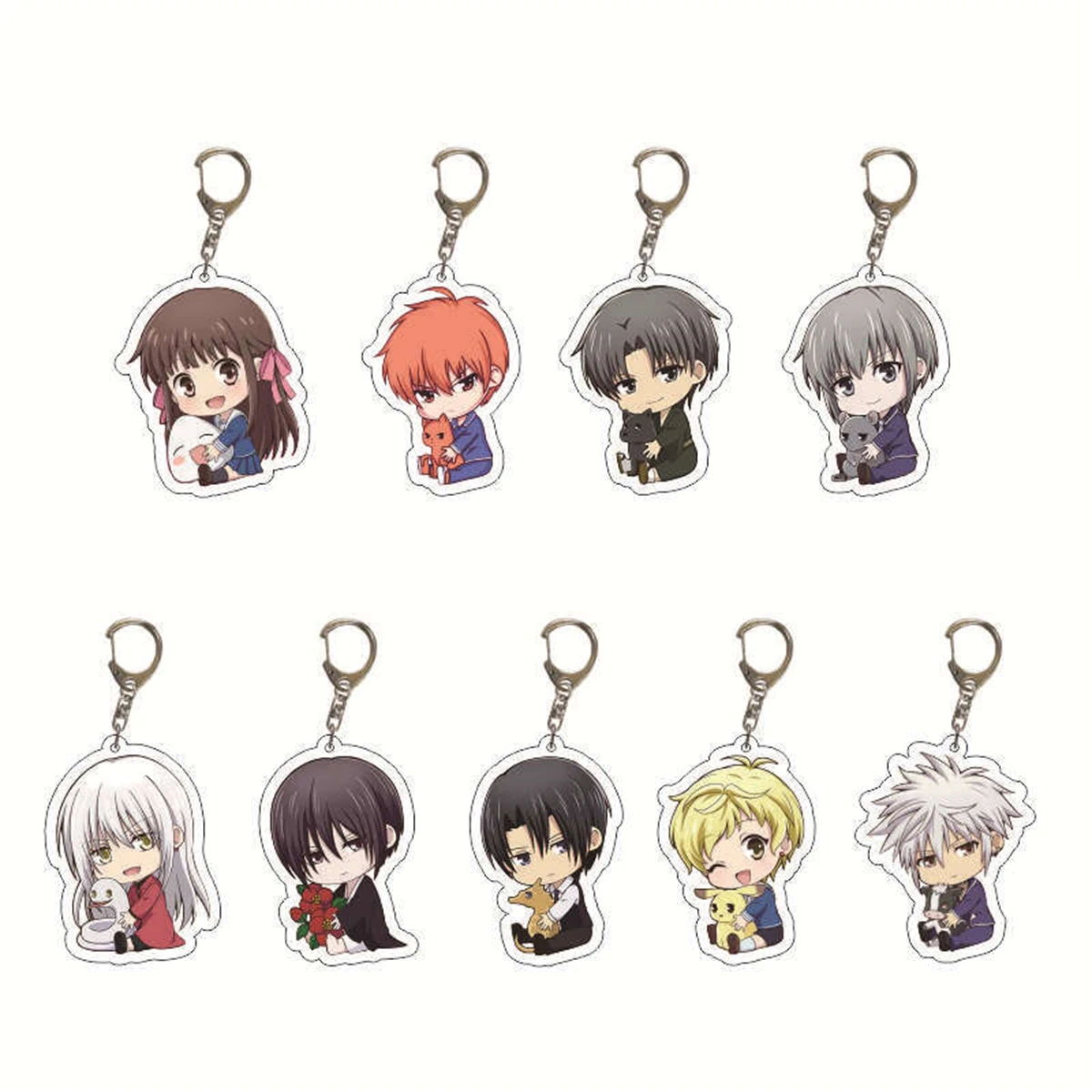 Anime Acrylic Keychain- Fruits Basket Cartoon Character Pendant, Suitable for Bags and Keys,cosplay gifts Perfect Gift for Fans