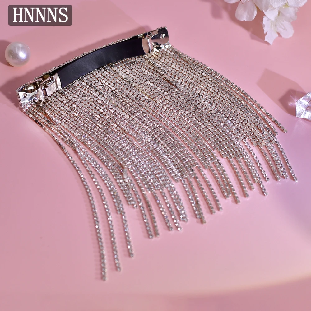 TOPQUEEN تألق العروس الزفاف شرابة مشبك شعر اليدوية حجر الراين رائعة السيدات مأدبة حفلة كل يوم أغطية الرأس YXA60