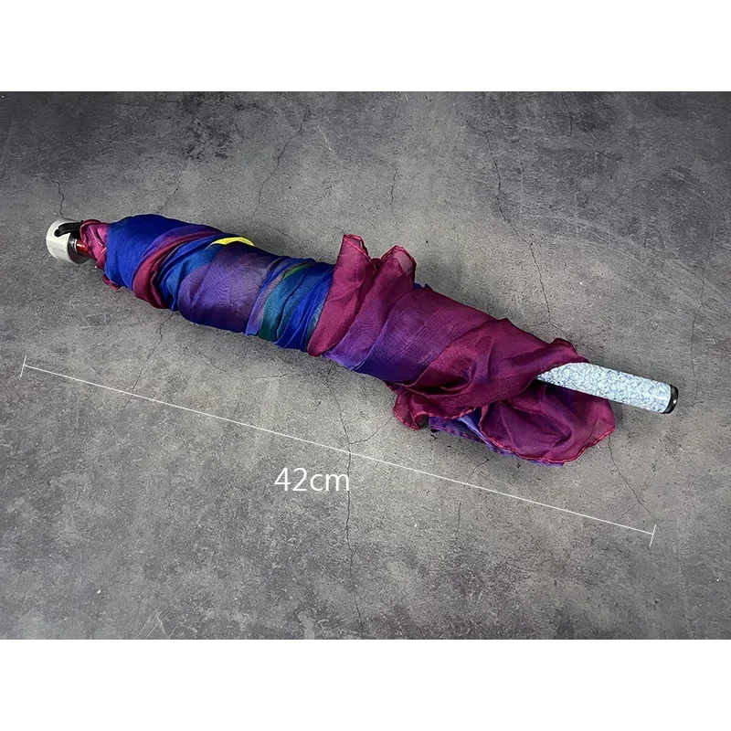 Produkcja jedwabiu RainBow (1,9 m * 1,4 m) magiczne sztuczki sceniczne wielokolorowe flagi produkcyjne sztuczki akcesoria do dowolnego rekwizytu końcowego pokazu