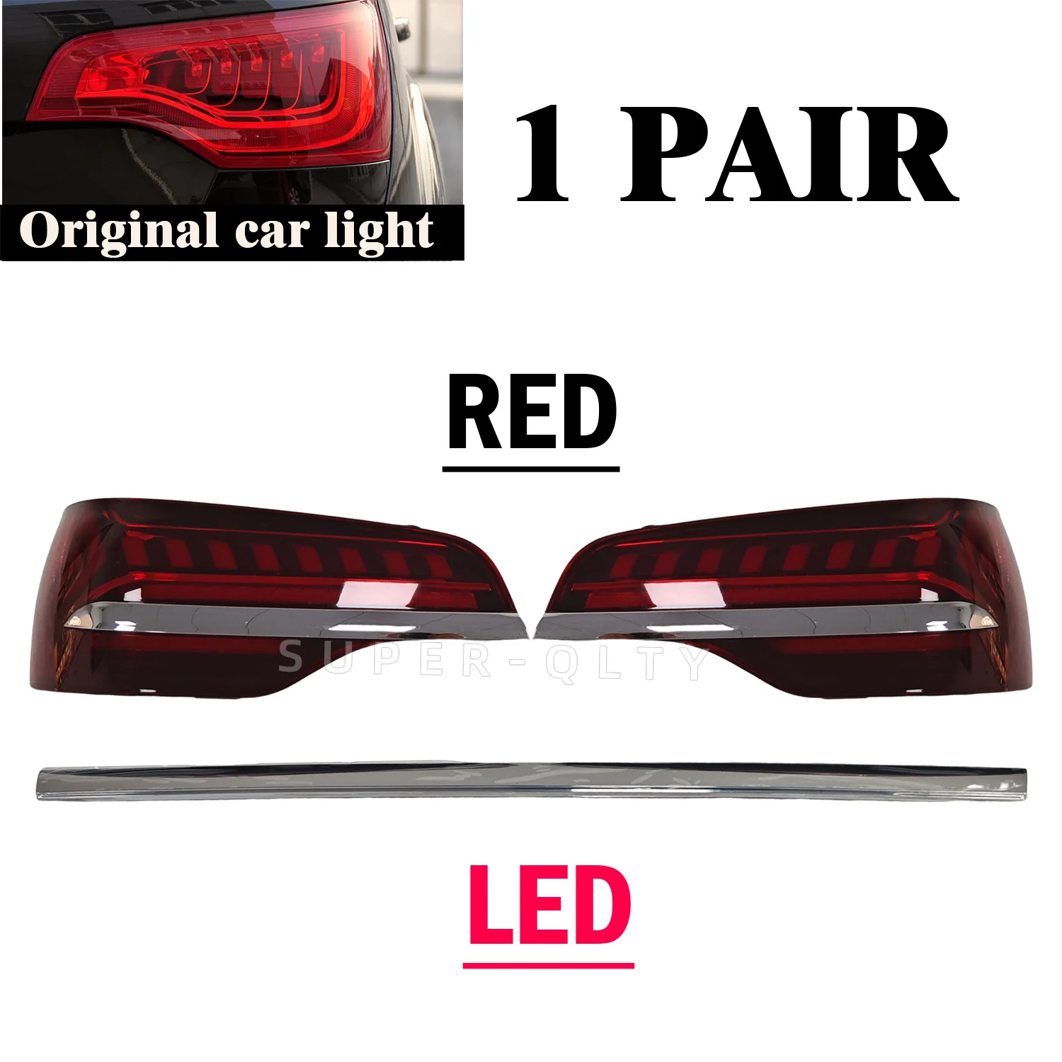 Voor Audi Q7 LED Achterlicht Q7L 2006-2015 Upgrade Gemodificeerde naar Nieuwe DRL Dynamische Richtingaanwijzer LED Achterlichten