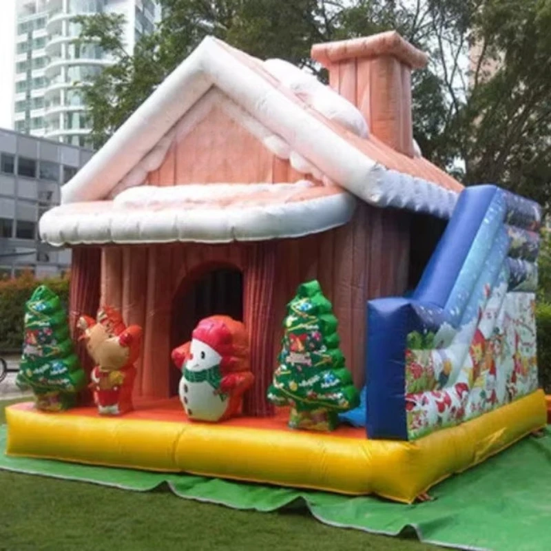 Christmas bouncy castle, slide in one game structure