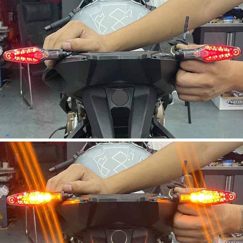 3 Modes Motorcycle LED Turn Signal Light For BMW S1000RR M1000RR S1000R S1000XR Rear Brake Lights LED Flashing Blinker Lamp