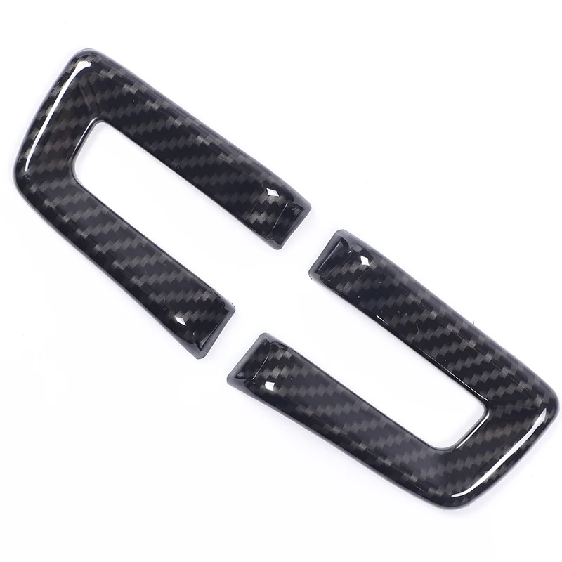ABS Plastics For Rivian R1T/R1S Carbon Fiber Car Steering Wheel Button Frame Decorative Stickers Auto Interior Accessories