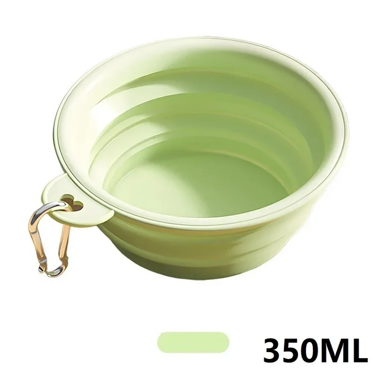 350ML Zusammenklappbarer Silikon-Haustierschüssel, Faltbarer Hundetrinknapf, Tragbarer Wasserschüssel für Hunde & Katzen zur Verwendung im Freien – Detail 5