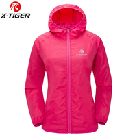 X-TIGER Womens Summer Skin Thin Anti-UV Windproof Cycling Jersey MTB Bike Windcoat Sunscreen Hiking Jacket Bicycle Clothes