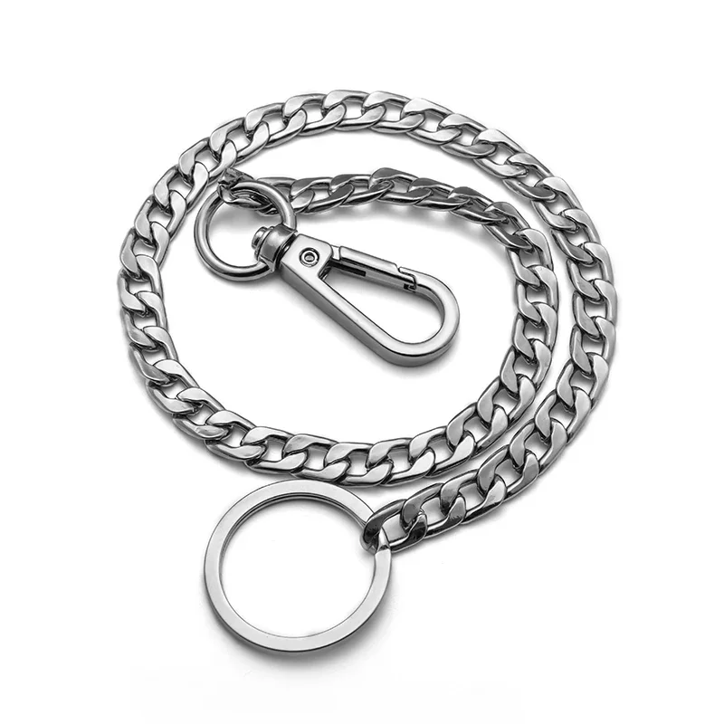 42cm Long Metal Keychain Wallet Belt Chain Punk Rock Trousers Trendy Pants Jeans Hip Hop Jewelry Men's Key Ring Chain