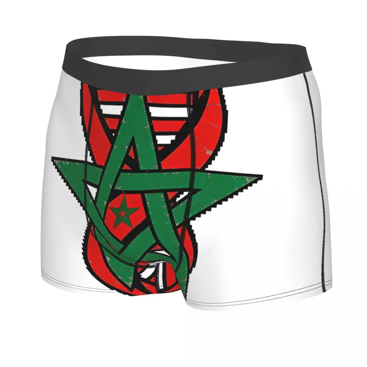 Novelty Morocco Moroccan Flag Boxers Shorts Underpants Male Breathbale Briefs Underwear