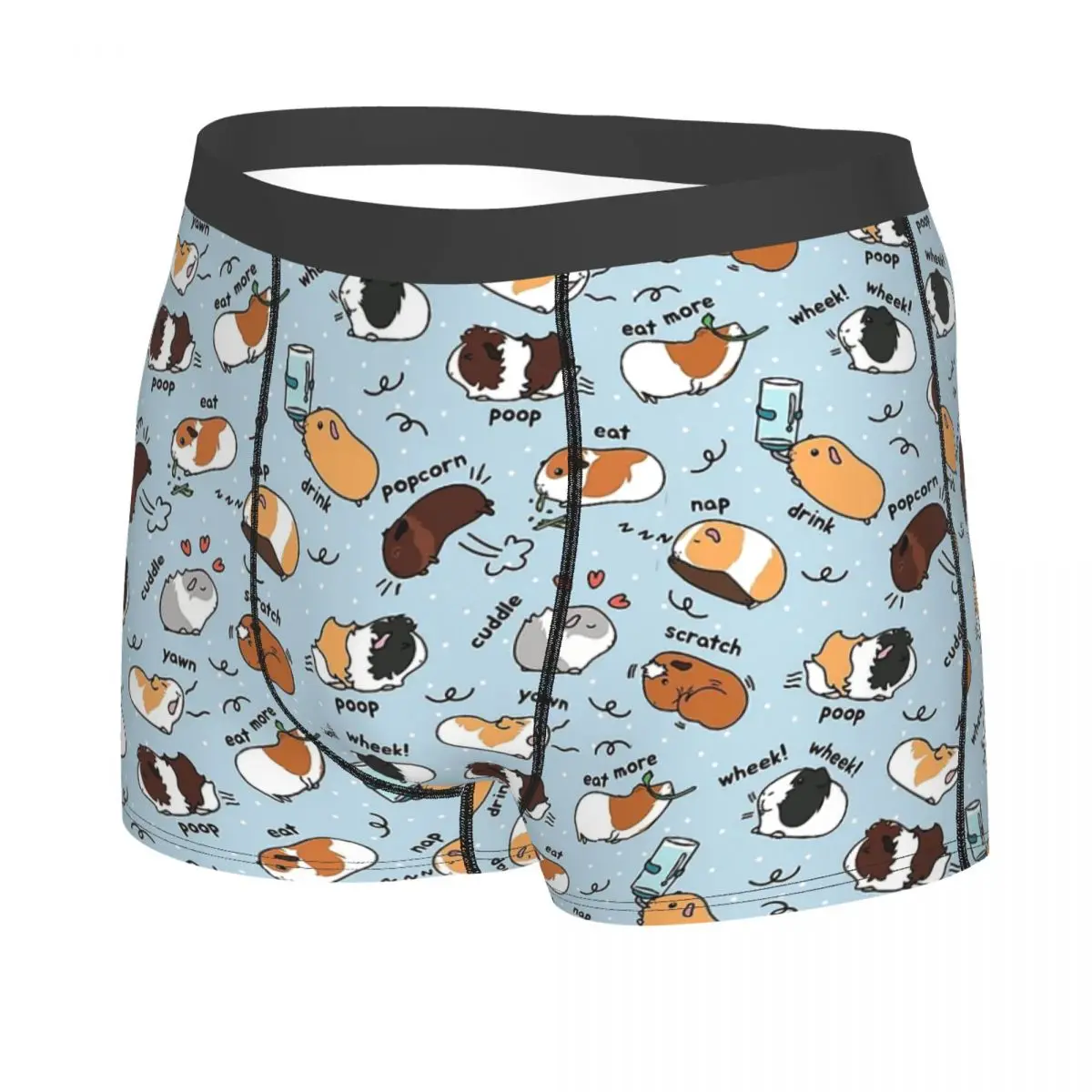 Flowers Guinea Pig Cavia Porcellus Animal Men's Boxer Briefs special Highly Breathable Underpants Top Quality 3D Print Shorts