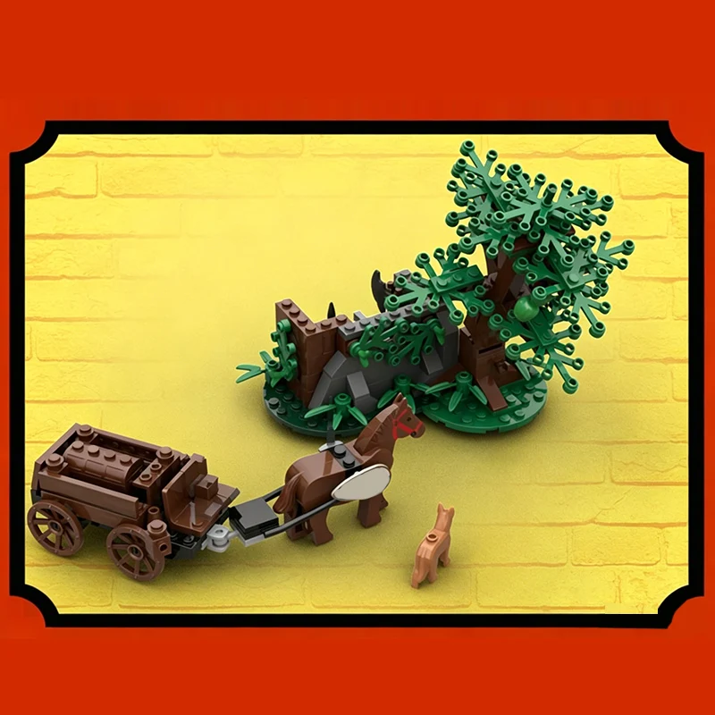 Medieval Castle Model MOC Building Bricks Forest Ambush Scene Modular Technology Gifts Holiday Assemble Children Toys Suit