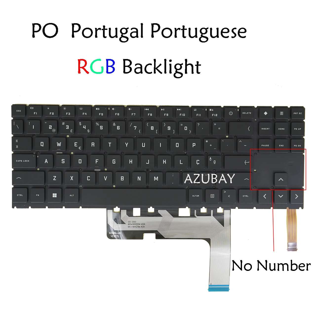 Teclado Portugués Compatible con HP Omen 15-ek00 16-b00 16t-b00 15t-ek00 15-en0 15z-en00 16-c00 16z-c00, Retroiluminación RGB de 4 Zonas