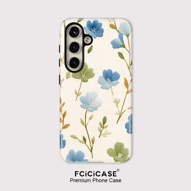

Fcicicase Flower Phone Case For Samsung Galaxy A56 A16 Acrylic Dual Layer Matte Silicone Cover For Samsung A26 A36 A 36 5G