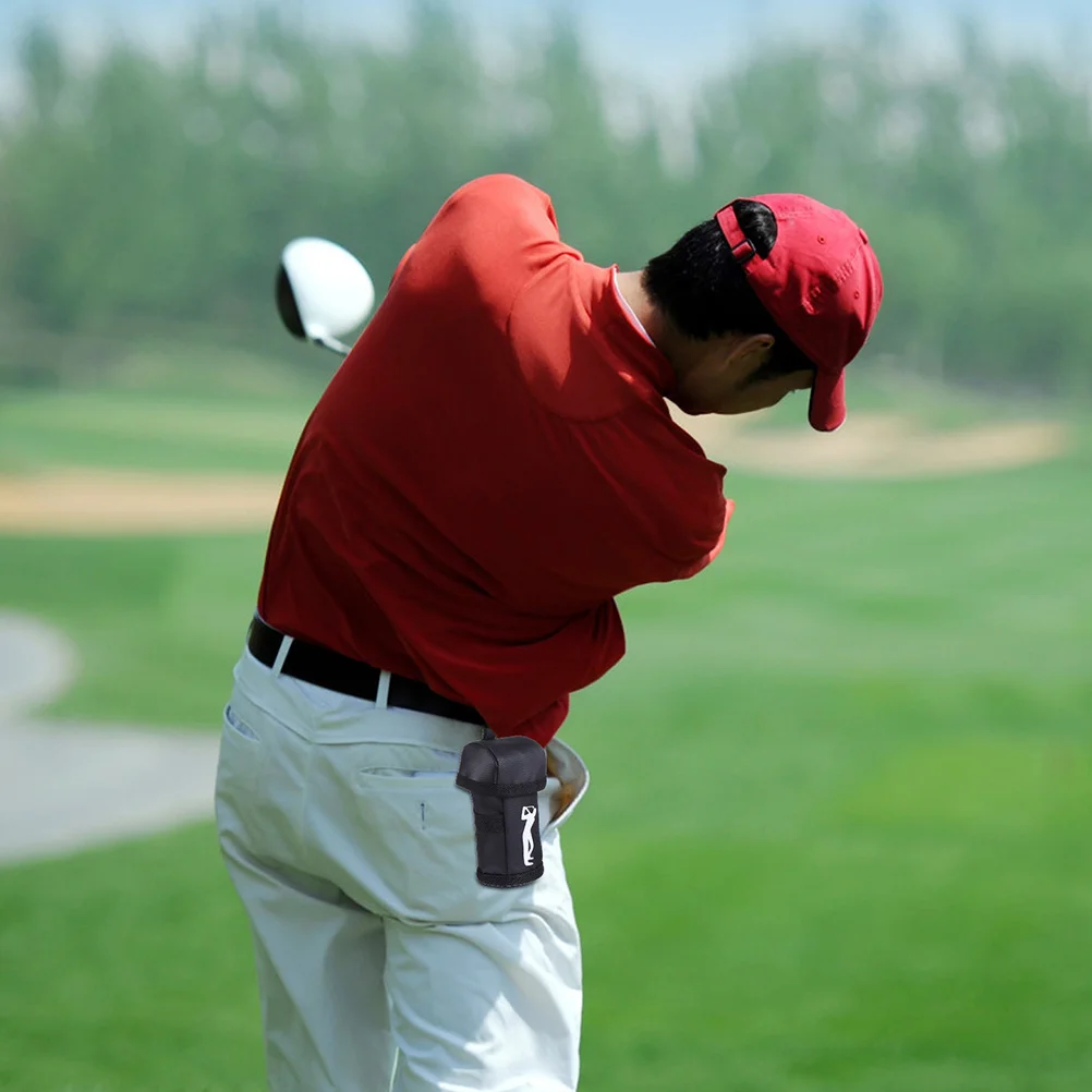 2Pcs Golf Ball Waist Bag Durable Portable Mini Storage Pouch Lightweight Metal Clip Convenient Ball Holder for Training