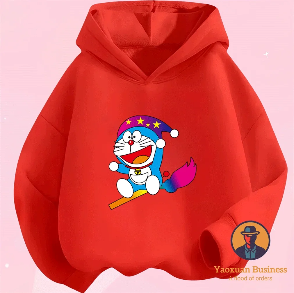 

Doraemon Hot Sale Cute Nice Cartoon Print Cotton Hoodie Autumn Winter Kids Fashion