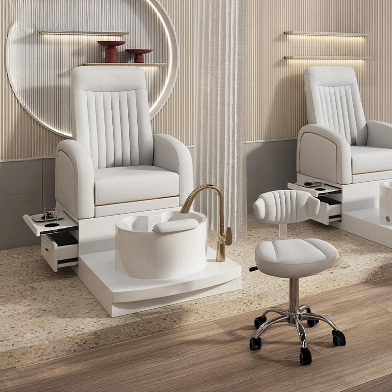 new nail salon furniture luxury pedicure chairs pink platform massaging manicure pedicure chair foot spa