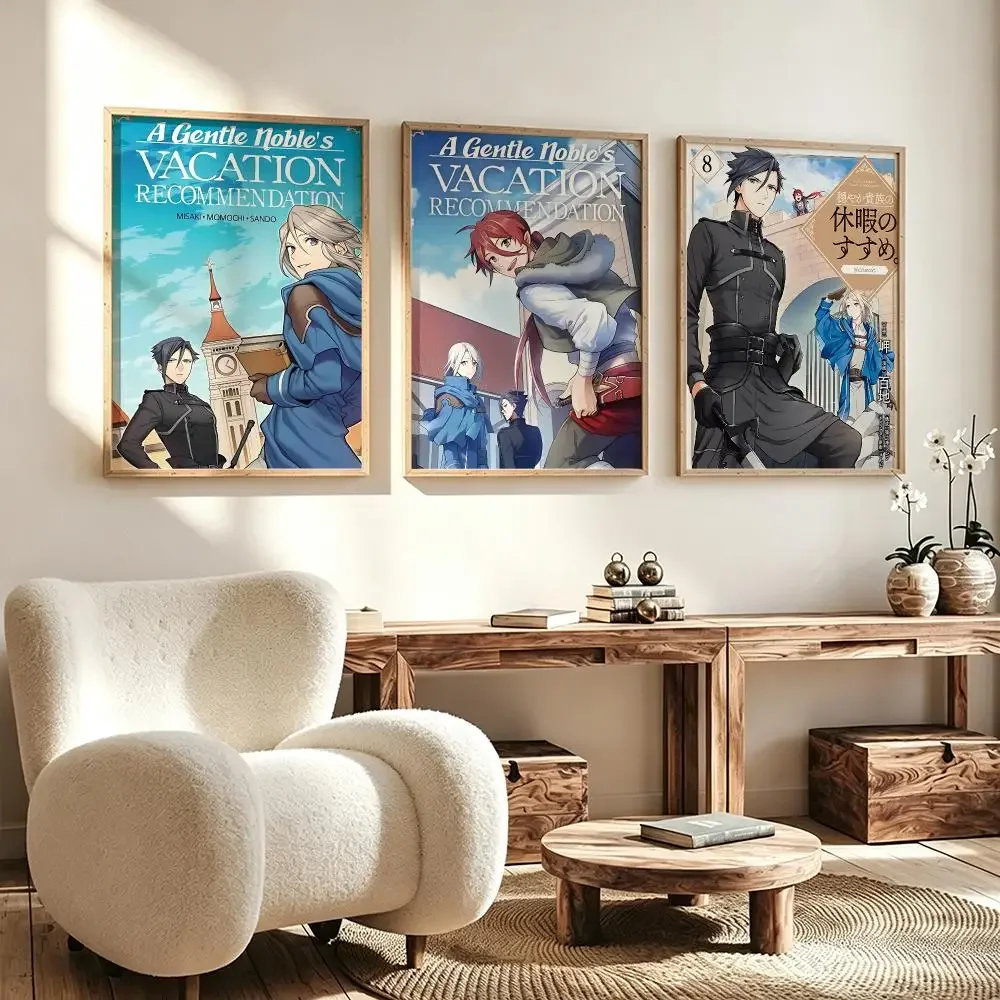 comic A Mild Noble's Vacation Suggestion HD Waterproof Self Adhesive Wall Art Print Decor for Bedroom Living Room Gift