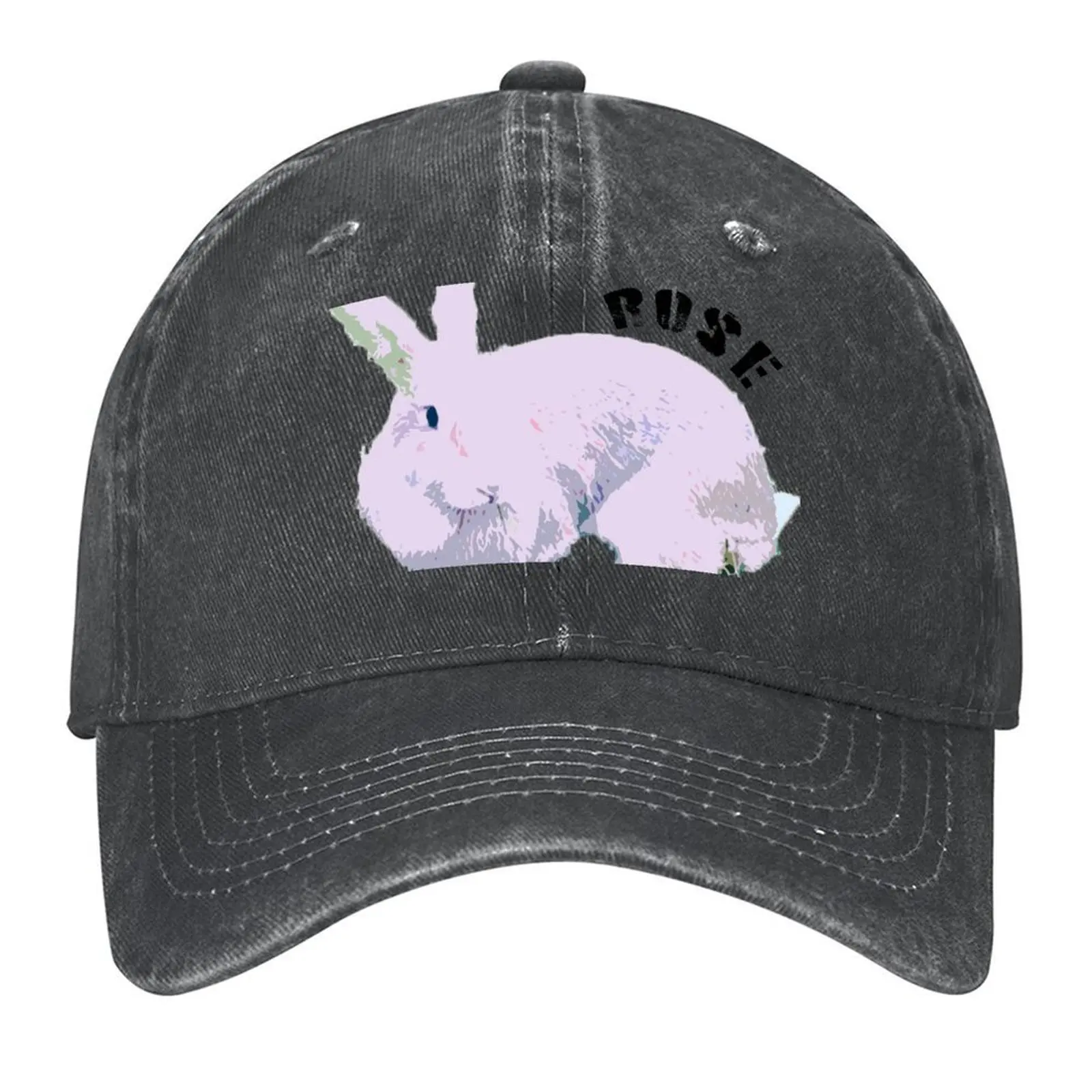 

Rose: Super-cute rabbit Baseball Cap winter hats for men cute New Hat Rugby Female Men's