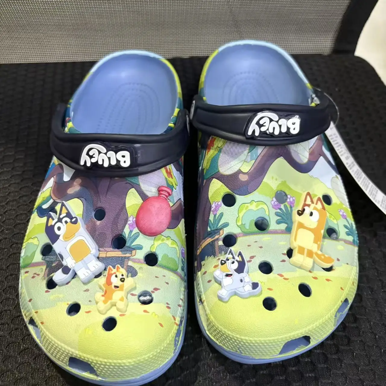 

Синие аниме-тапочки Bluey для взрослых, дышащие сандалии из ЭВА, домашние нескользящие модные пляжные тапочки, подарок-игрушка для родителей