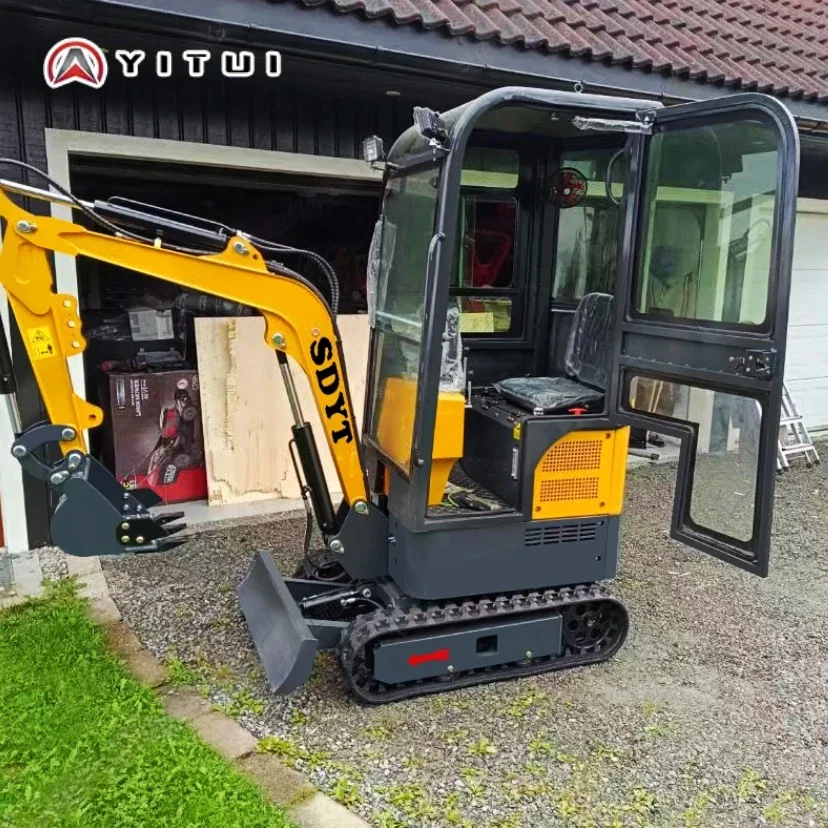 Personalizado con cabina 1,5 1,8 toneladas Mini excavadora con múltiples herramientas auxiliares Uso agrícola Ce Epa Euro 5 Mini excavadoras
