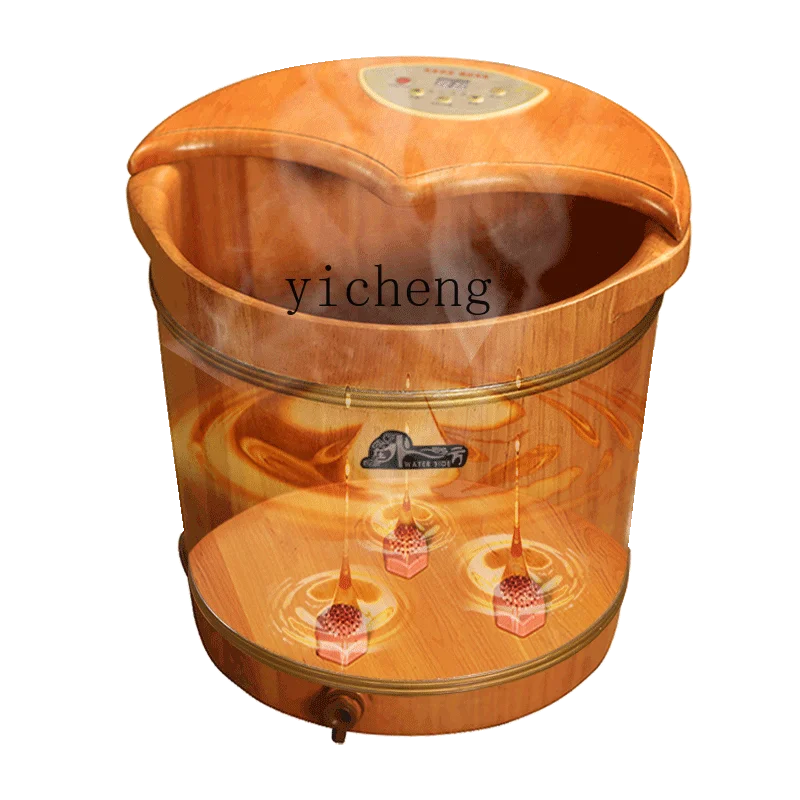 

XL Oak Electric Heating Foot Bath Wooden Bucket Constant Temperature Foot Washing Foot Bath Tub Foot Bath Barrel Wooden