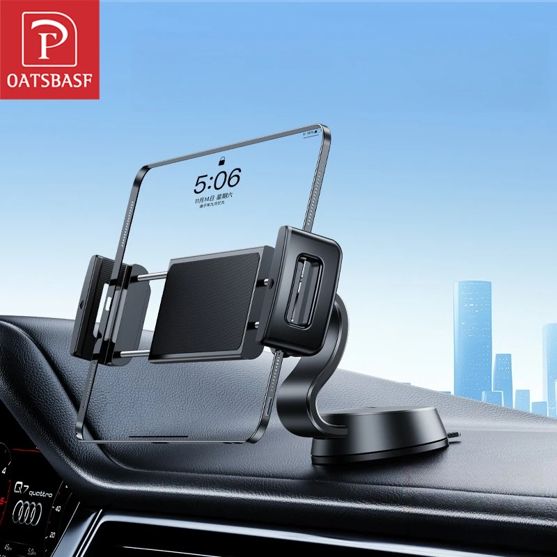 

Автомобильный держатель для телефона Oatsbasf, настенная подставка для приборной панели, кронштейн для телефона на присоске 360° ° Поворот для Samsung iPhone iPad 4,7-12,9 дюйма